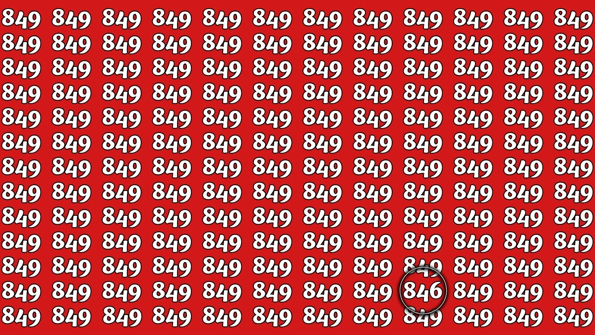 Optical Illusion 7 Seconds Challenge: Only People with Eagle Eyes Can spot the Number 846