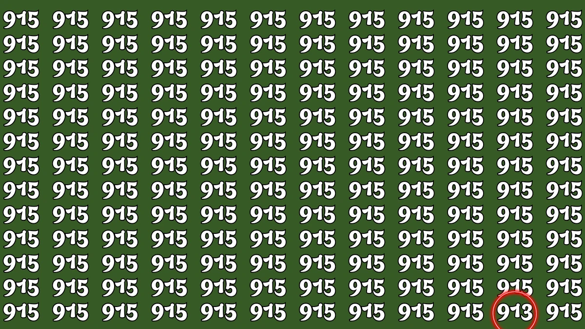Optical Illusion 7 Seconds Challenge: Only People with Eagle Eyes Can spot the Number 913
