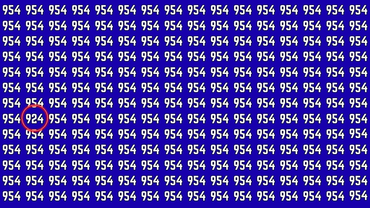 Optical Illusion 7 Seconds Challenge: Only People with Eagle Eyes Can spot the Number 924