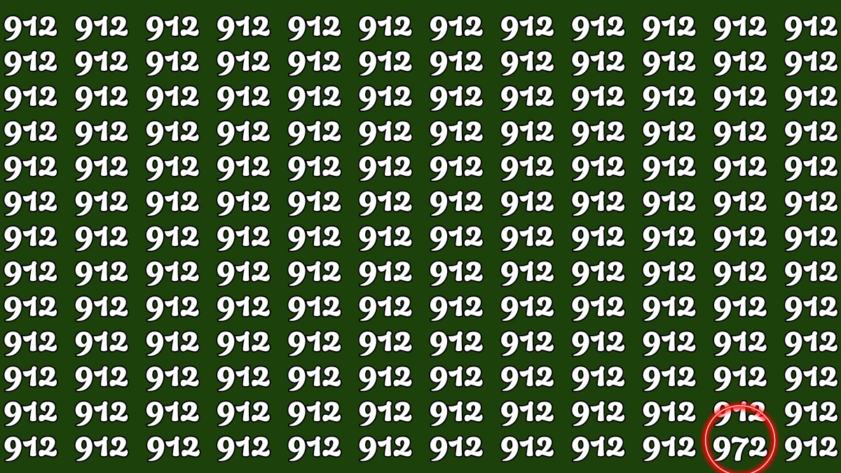 Optical Illusion 7 Seconds Challenge: Only People with Eagle Eyes Can spot the Number 972