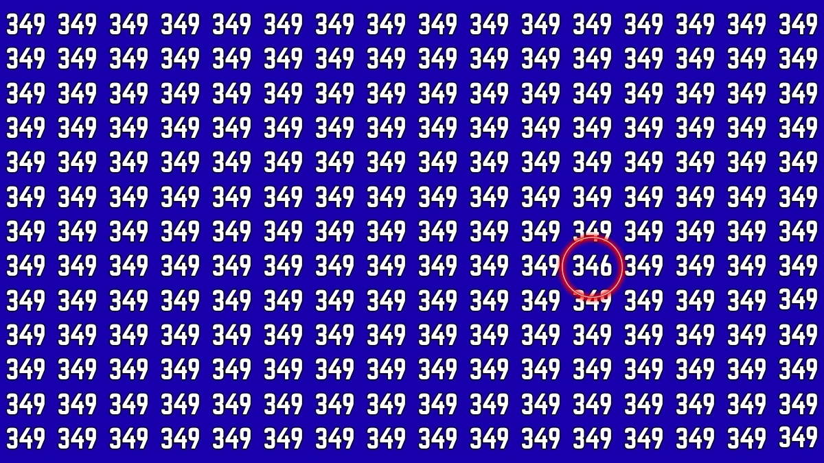 Optical Illusion 8 Seconds Challenge: Only People with Eagle Eyes Can spot the Number 346s