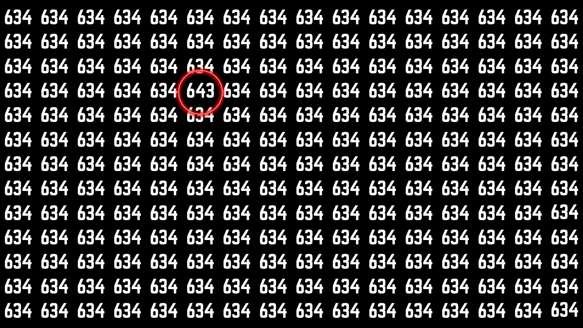 Optical Illusion 8 Seconds Challenge: Only People with Eagle Eyes Can spot the Number 643s