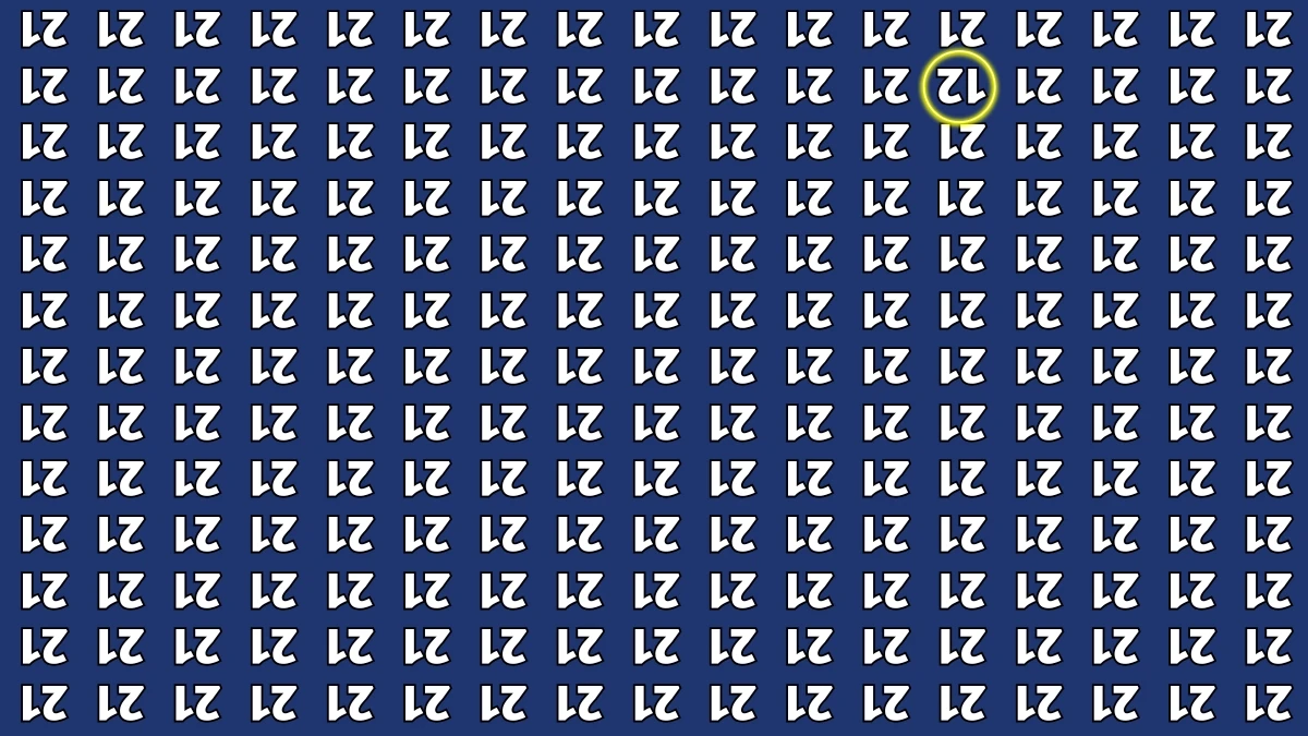 Optical Illusion IQ Test: Are You A Genius? Within 7 Seconds Spot The Inverted 12 among Inverted 21s
