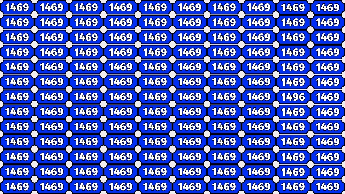 Optical Illusion Puzzle IQ Test: Within 9 Seconds Spot The Number 1496 among 1469s