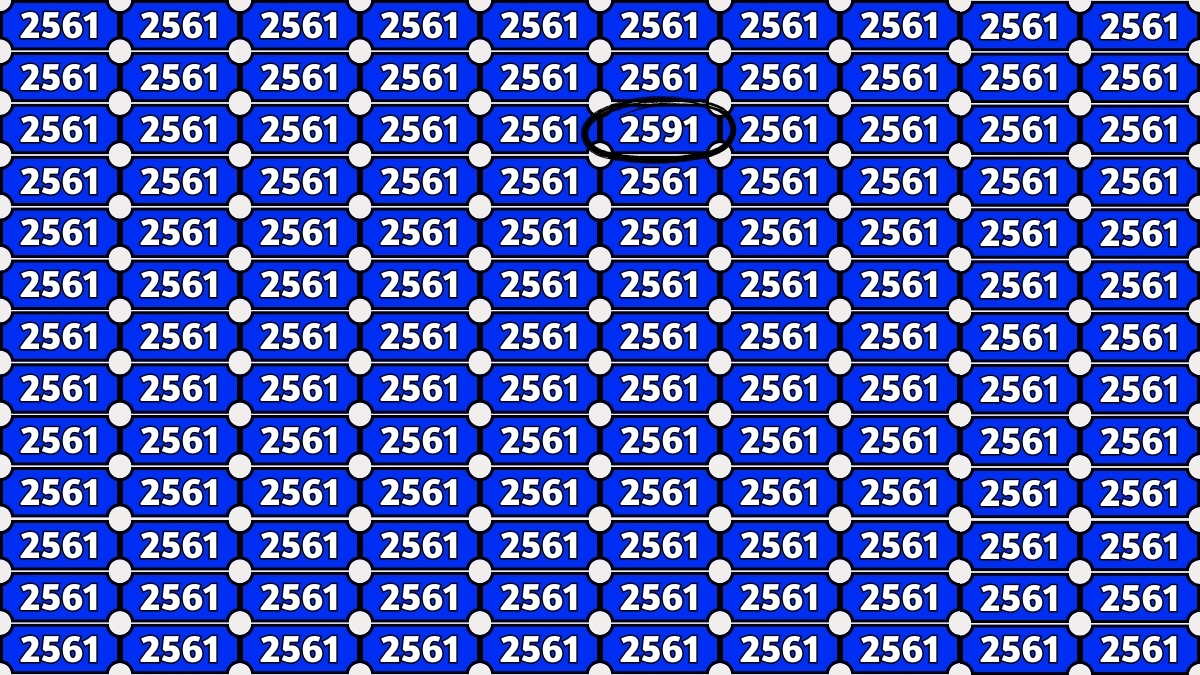 Optical Illusion Puzzle IQ Test: Within 9 Seconds Spot The Number 2591 among 2561