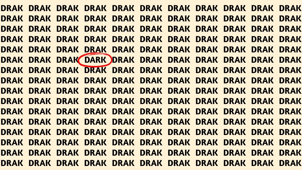 Optical Illusion Visual Test: Within 5 Seconds Spot The Word DARK among DRAKs