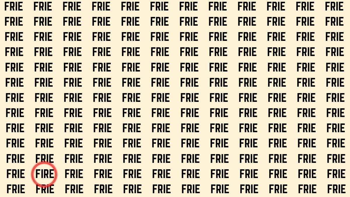 Optical Illusion Visual Test: Within 5 Seconds Spot The Word FIRE among FRIEs