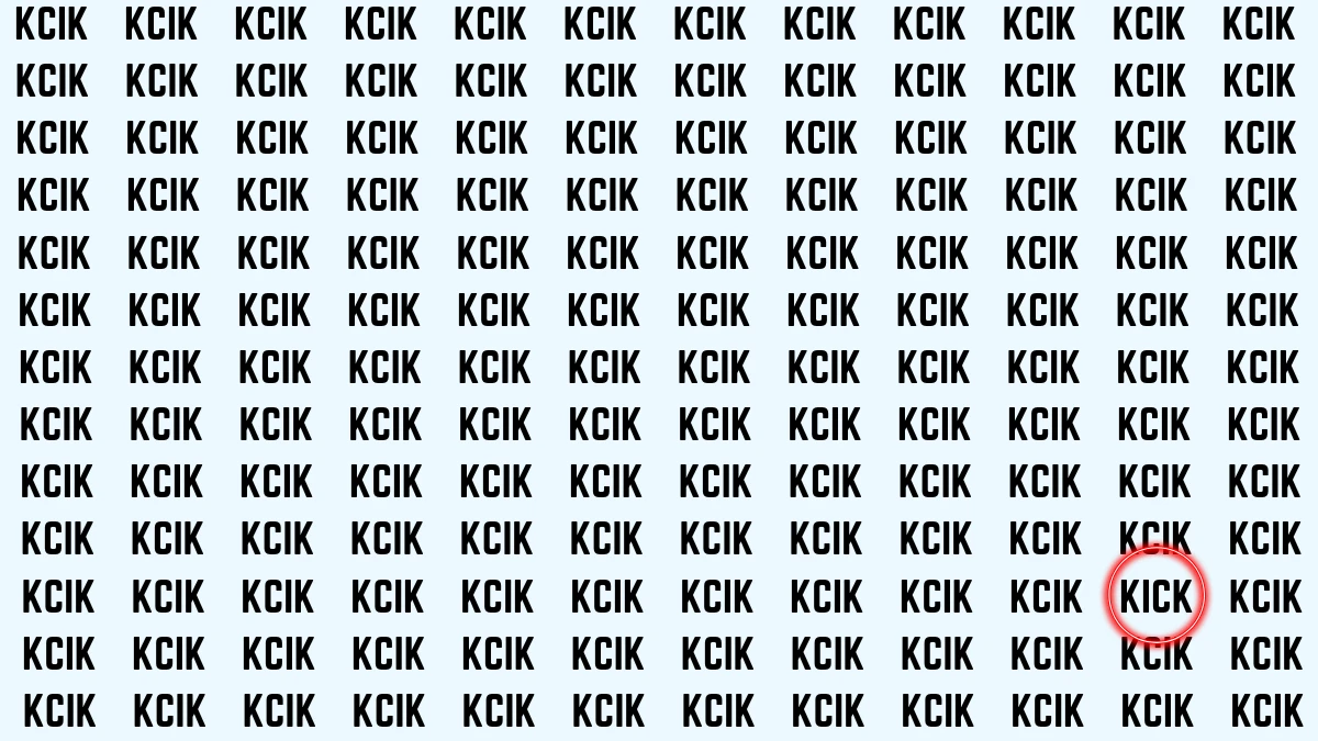 Optical Illusion Visual Test: Within 5 Seconds Spot The Word KICK among KCIKs