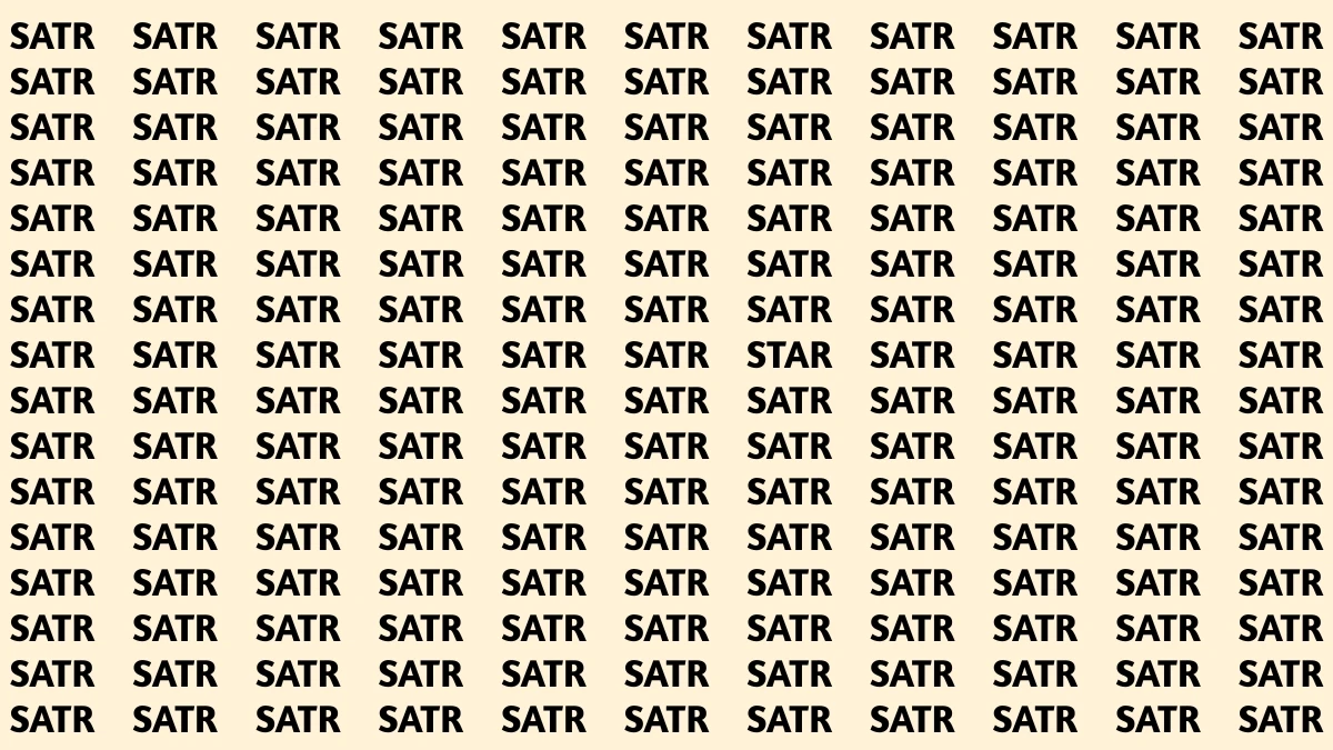 Optical Illusion Visual Test: Within 5 Seconds Spot The Word STAR among SATRs