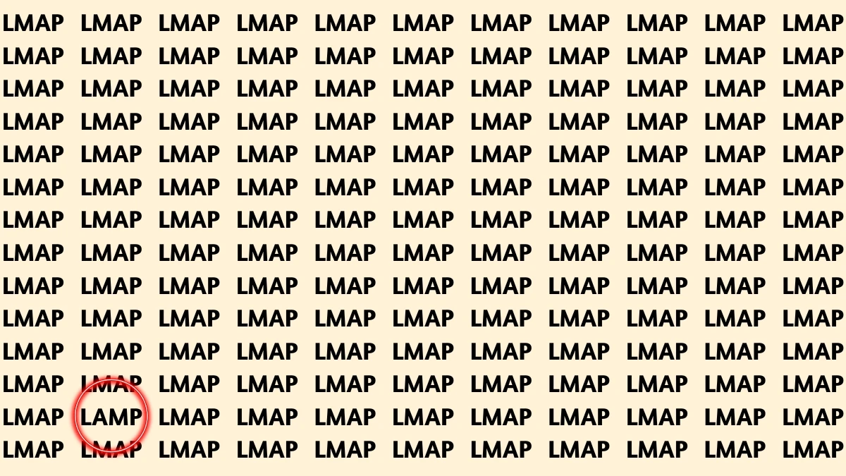 Optical Illusion Visual Test: Within 8 Seconds Spot The Word LAMP among LMAPs