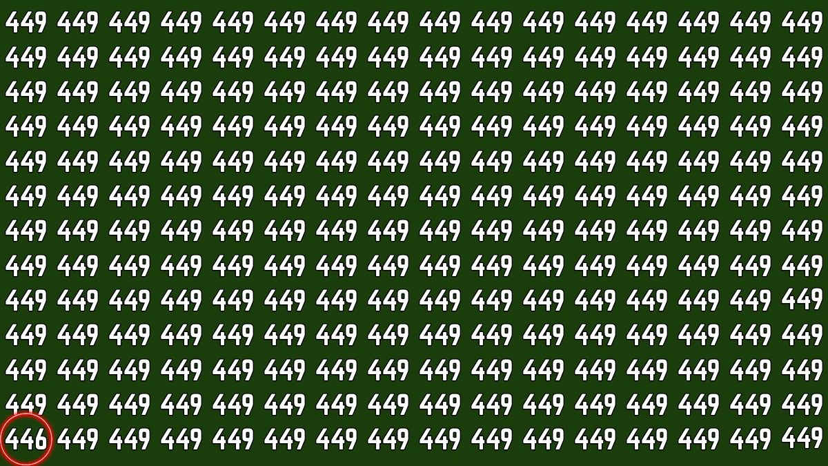 Optical Illusion: Within 5 Seconds If You Can Spot 446, Your Brain Works Differently!