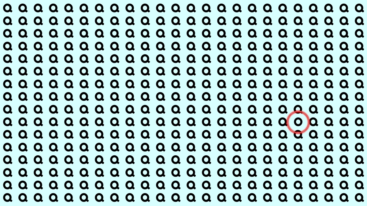 Optical Illusion: Within 5 Seconds Spot The Letter O among Q