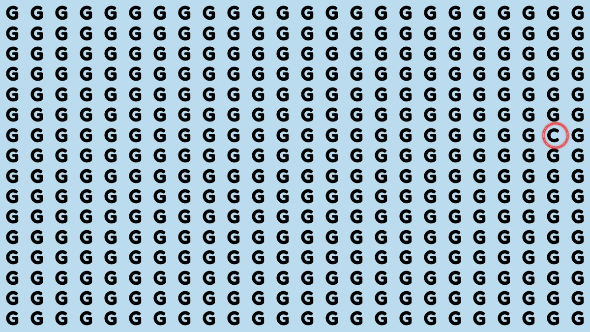 Optical Illusion: Within 5 Seconds Spot The Letter C among G