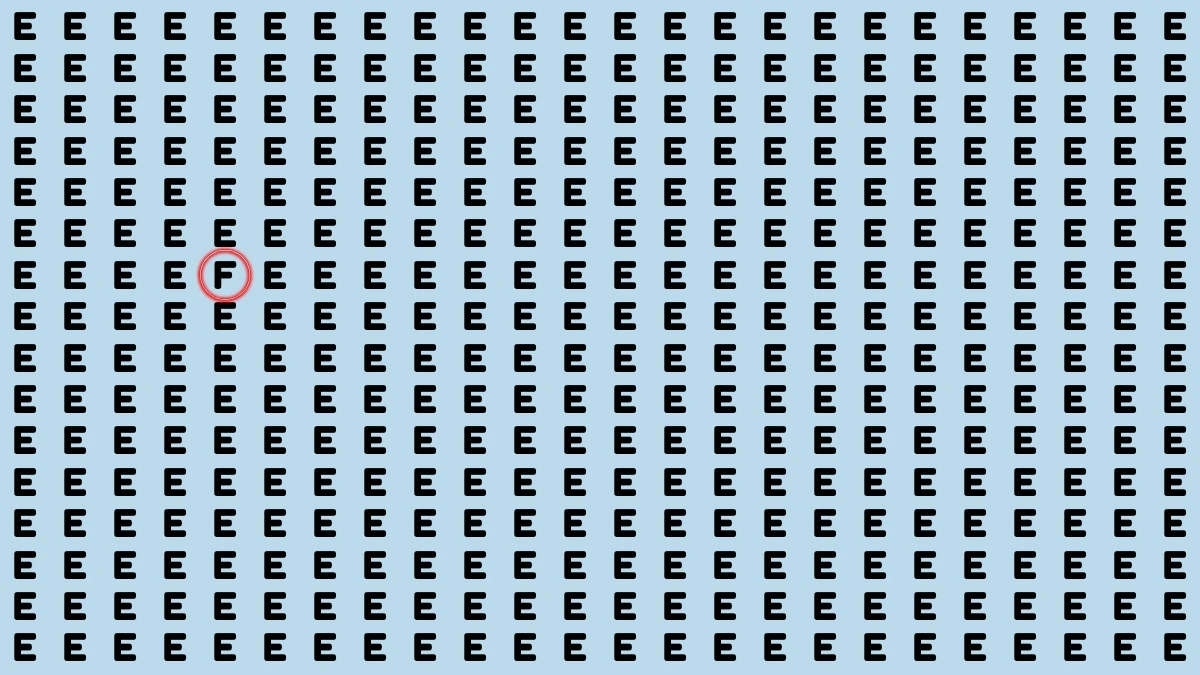 Optical Illusion: Within 5 Seconds Spot The Letter F among E