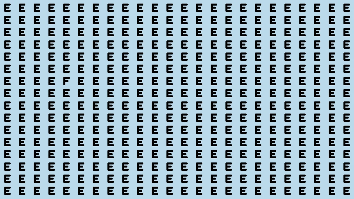 Optical Illusion: Within 5 Seconds Spot The Letter F among E