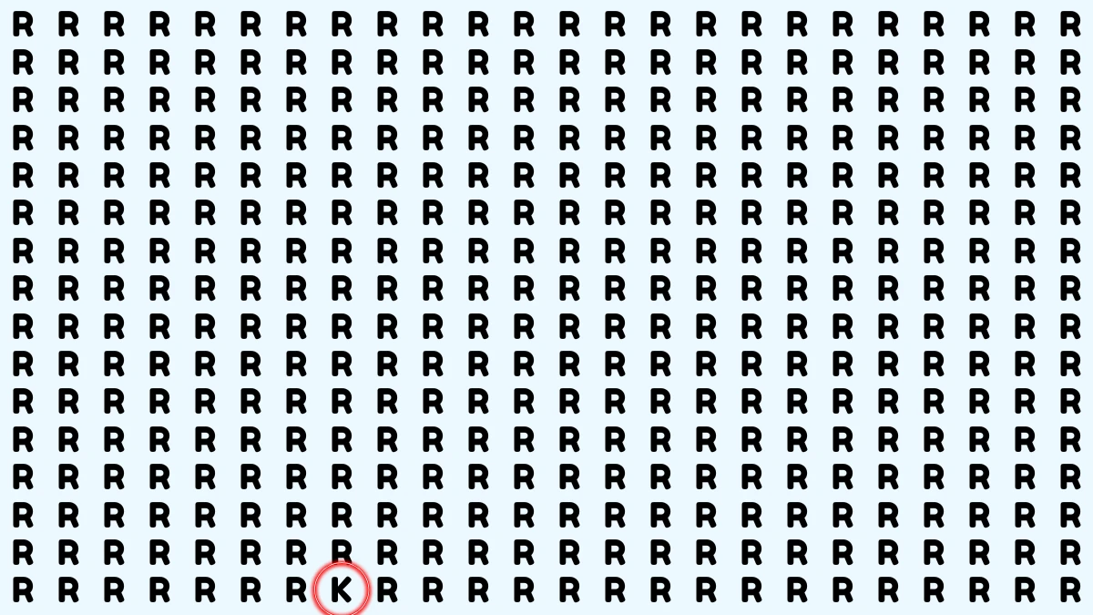 Optical Illusion: Within 5 Seconds Spot The Letter K among R