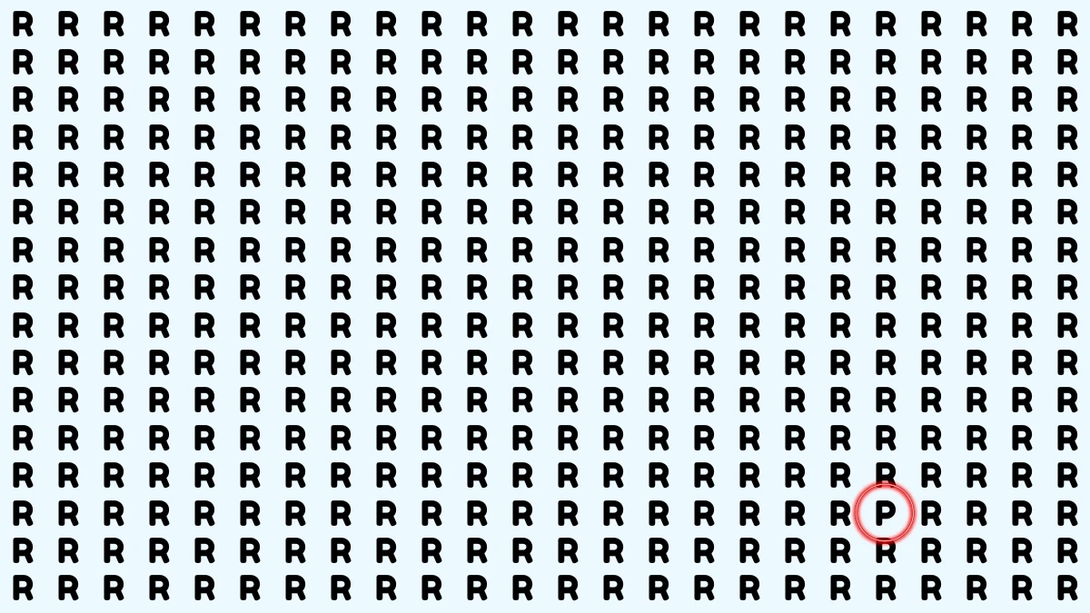 Optical Illusion: Within 5 Seconds Spot The Letter P among R