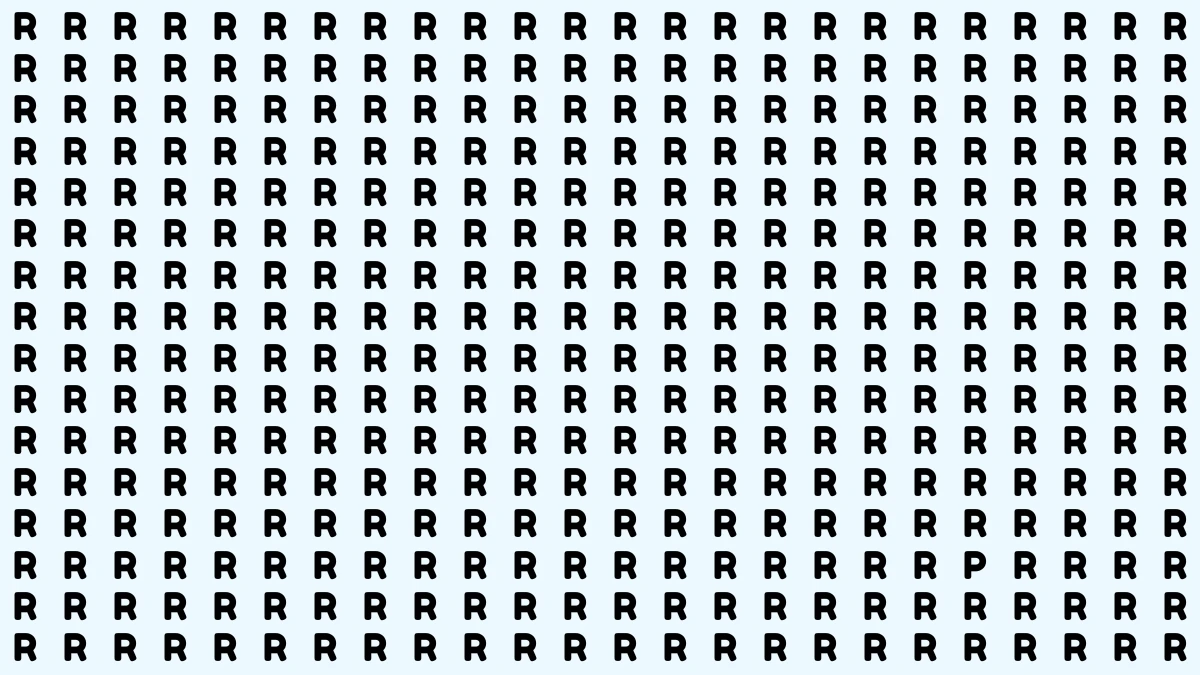 Optical Illusion: Within 5 Seconds Spot The Letter P among R