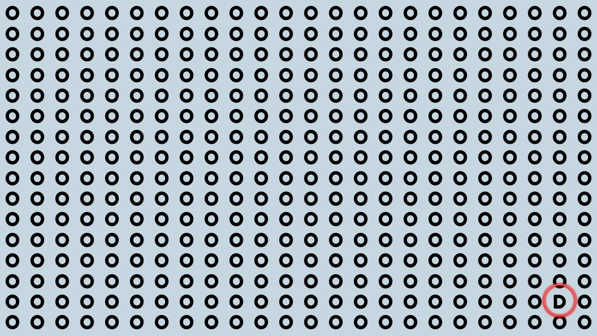 Optical Illusion: Within 6 Seconds Spot The Letter D among Os