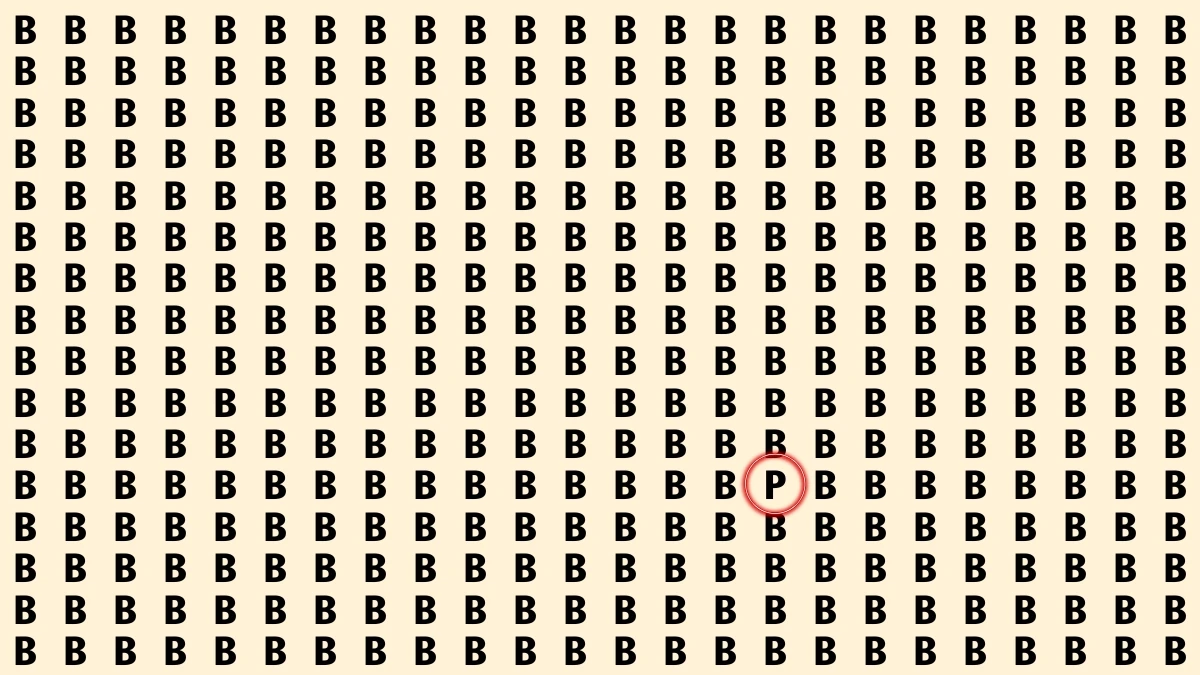 Optical Illusion: Within 6 Seconds Spot The Letter P among Bs