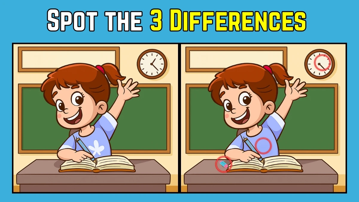 Spot the Difference: Can You Find 3 Differences Between the 2 Images in 7 Seconds