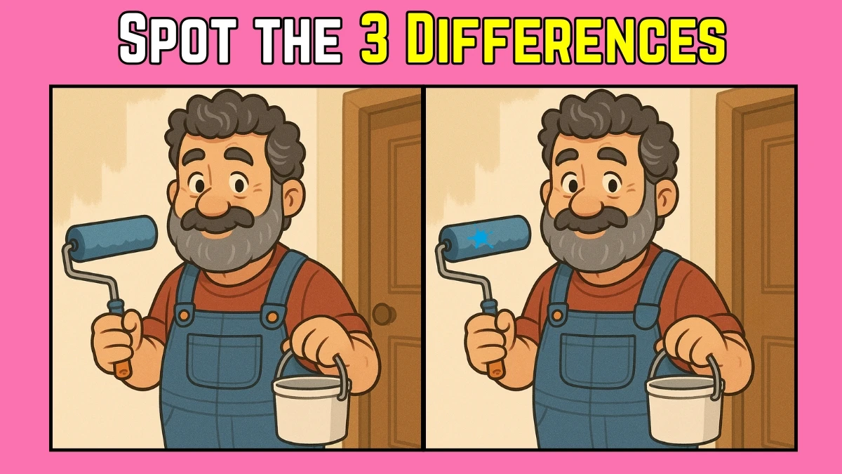 Spot the Difference: Within 8 Seconds Spot The 3 Differences in this Painter Image