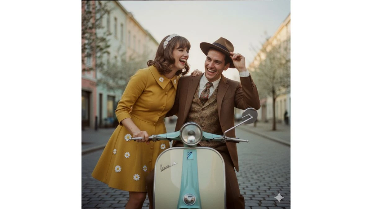 10 Gemini AI Vespa Couple Cinematic Prompts to Create DSLR-Style Professional Portraits