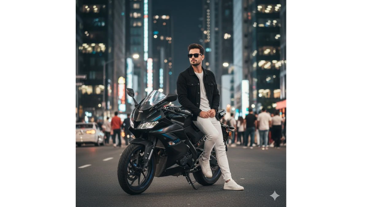 10 Simple Gemini AI Photo Editor Prompts For Men with Bikes Create DSLR-level Realistic and Professional-Style Al Portraits