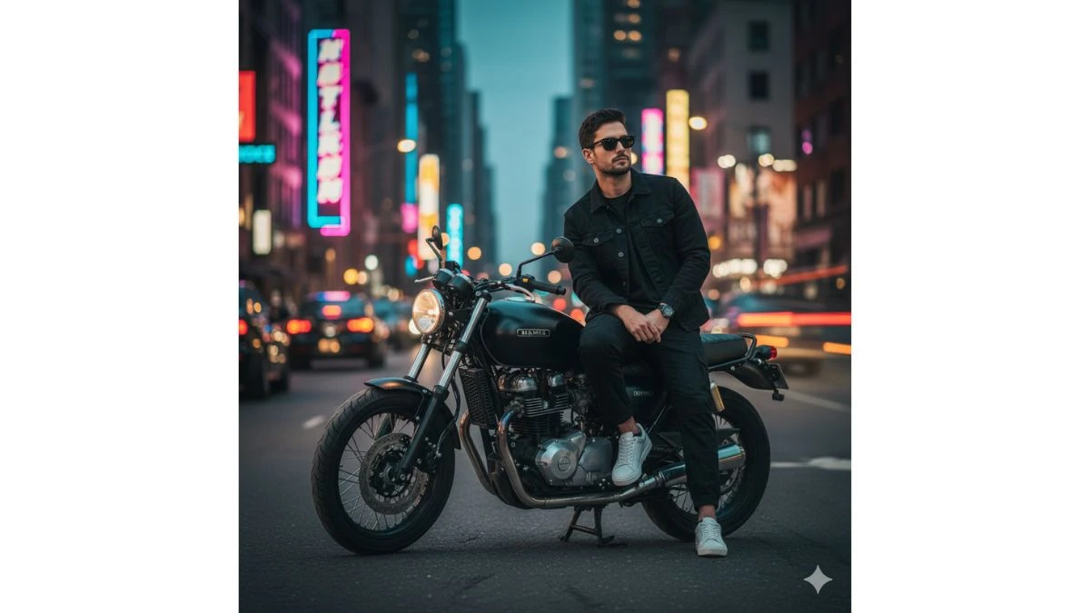 10 Simple Gemini AI Photo Editor Prompts For Men with Bikes Create DSLR-level Realistic and Professional-Style Al Portraits