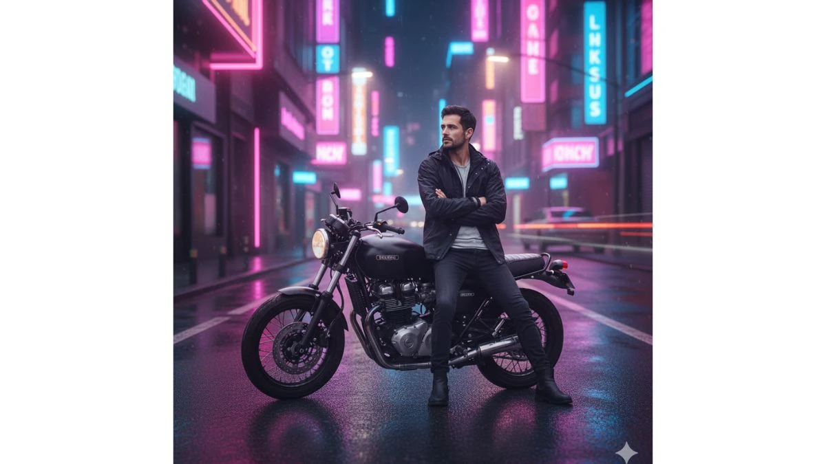 10 Simple Gemini AI Photo Editor Prompts For Men with Bikes Create DSLR-level Realistic and Professional-Style Al Portraits