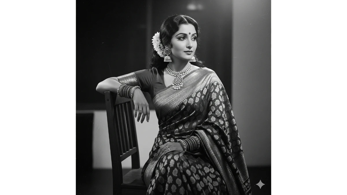 10 Free Gemini AI Photo Editing Prompts Copy Paste For Girls: Now Create Bollywood Retro Style and Cinematic Saree Photos