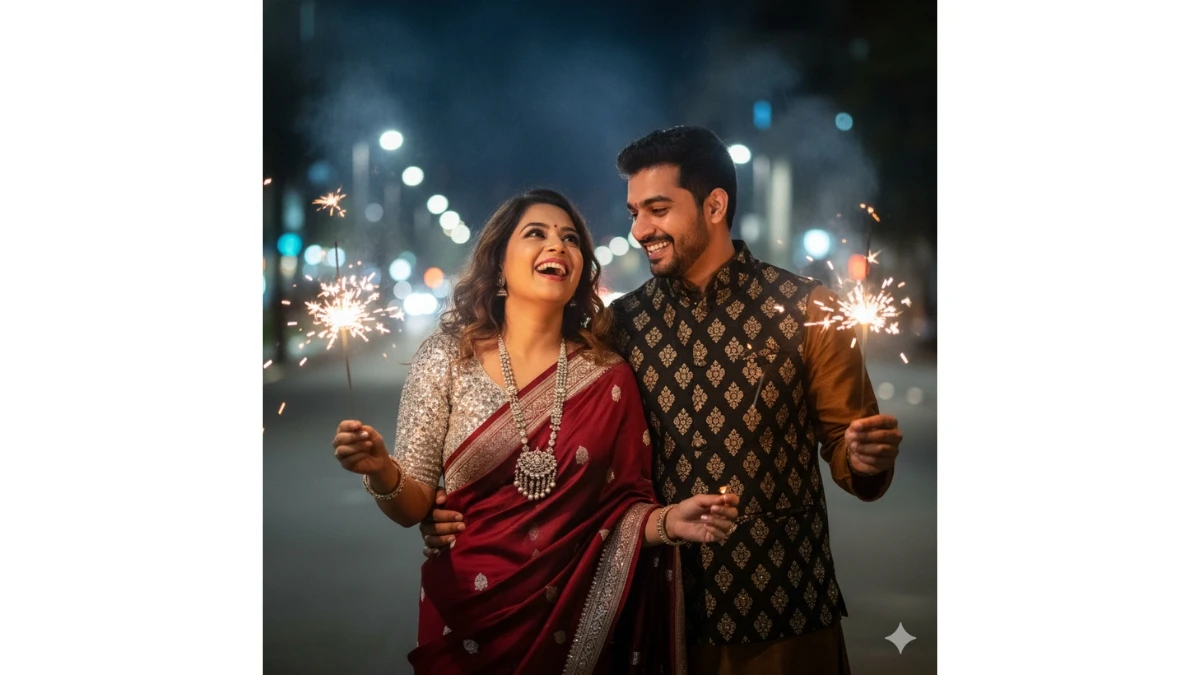 20 Diwali Celebration Gemini Nano Banana AI Photo Editing Prompts Copy Paste for Couples