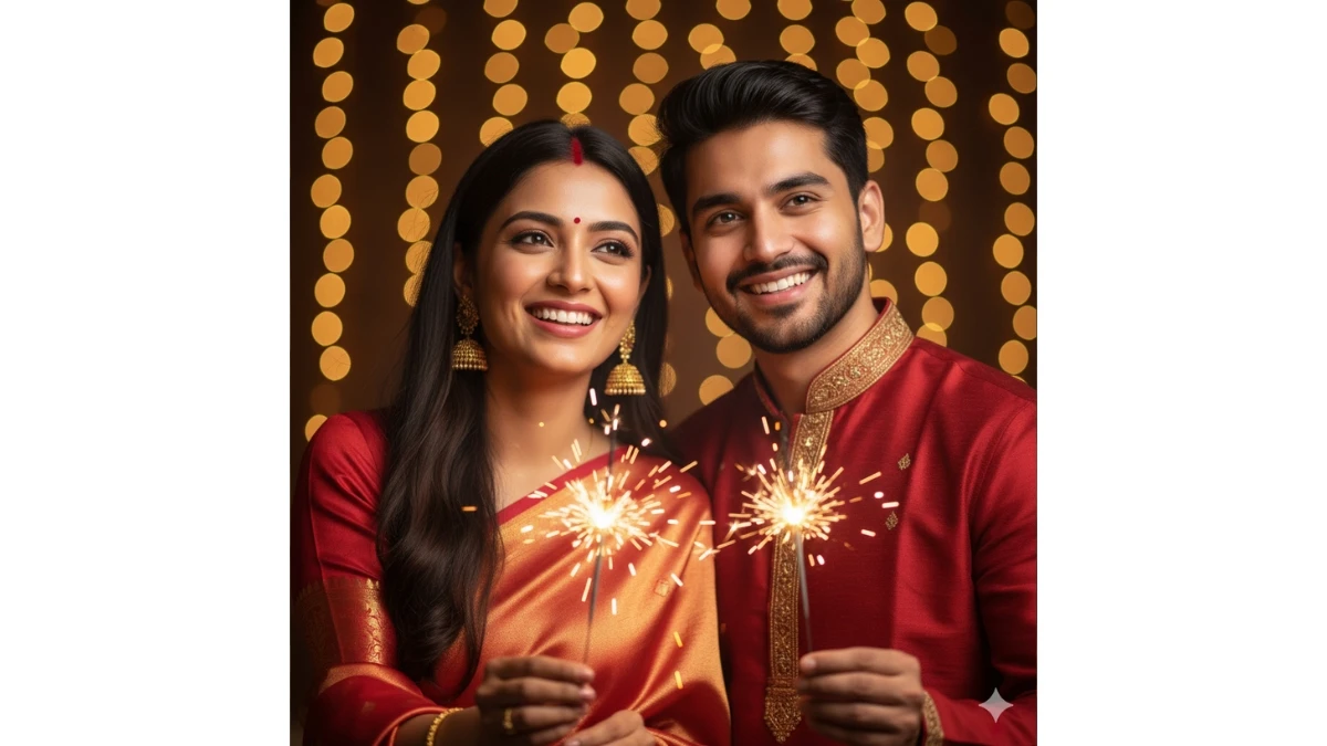 20 Diwali Celebration Gemini Nano Banana AI Photo Editing Prompts Copy Paste for Couples