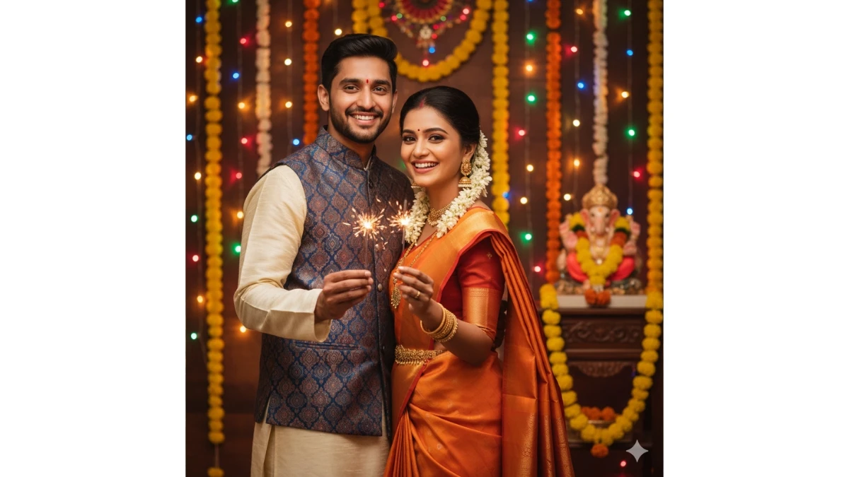 20 Diwali Celebration Gemini Nano Banana AI Photo Prompts Copy Paste for Couples 6 20 Diwali Celebration Gemini Nano Banana AI Photo Editing Prompts Copy Paste for Couples