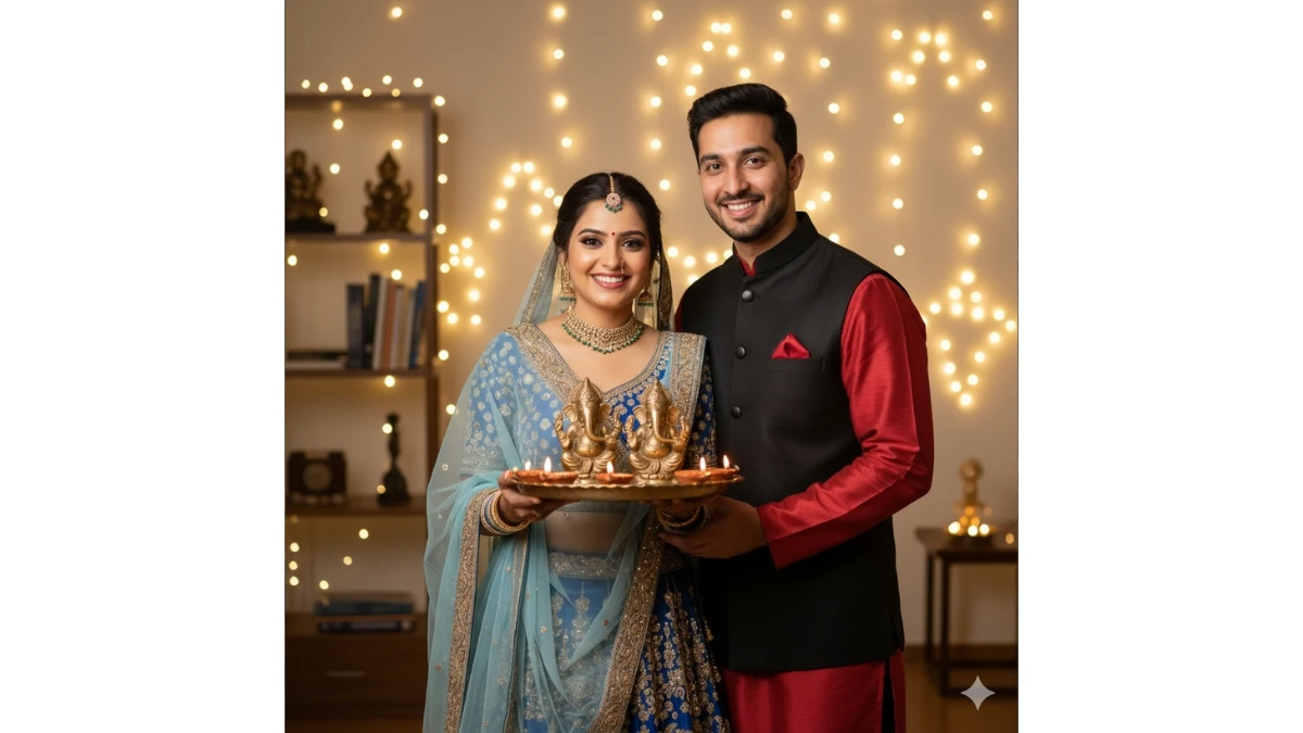 20 Diwali Celebration Gemini Nano Banana AI Photo Prompts Copy Paste for Couples 7 20 Diwali Celebration Gemini Nano Banana AI Photo Editing Prompts Copy Paste for Couples