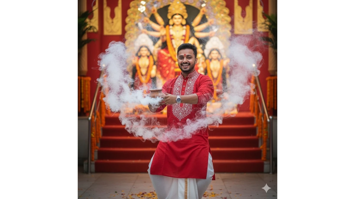 15 Google Gemini Navratri AI Photo Editing Prompts 2025 Copy Paste for Men To Create Realistic Durga Puja Looks