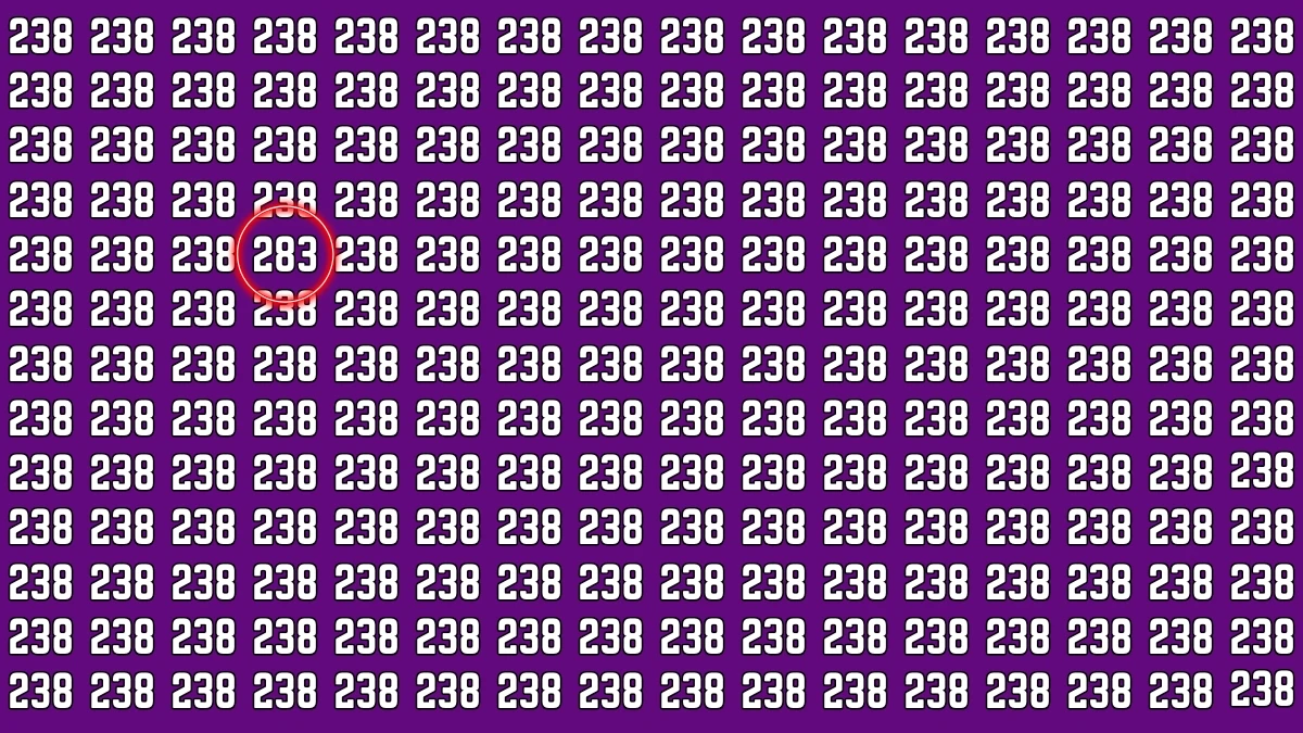 Optical Illusion 7 Seconds Challenge: Only People with Eagle Eyes Can spot the Number 283