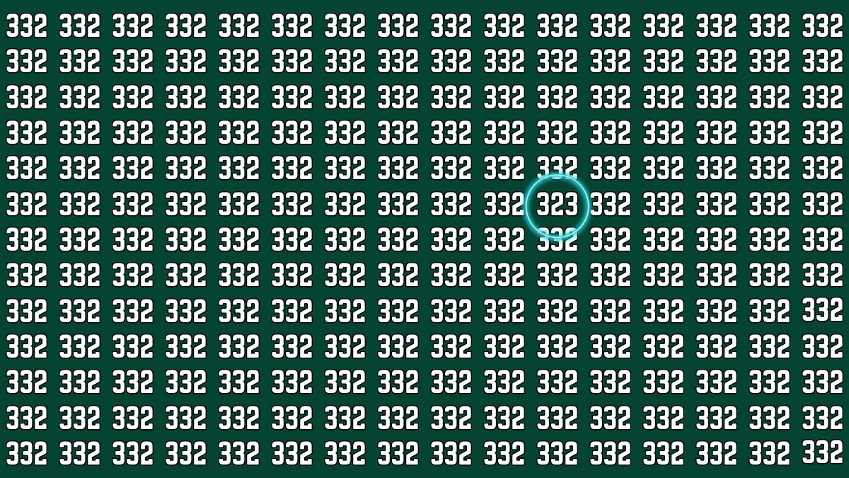 Optical Illusion 7 Seconds Challenge: Only People with Eagle Eyes Can spot the Number 323