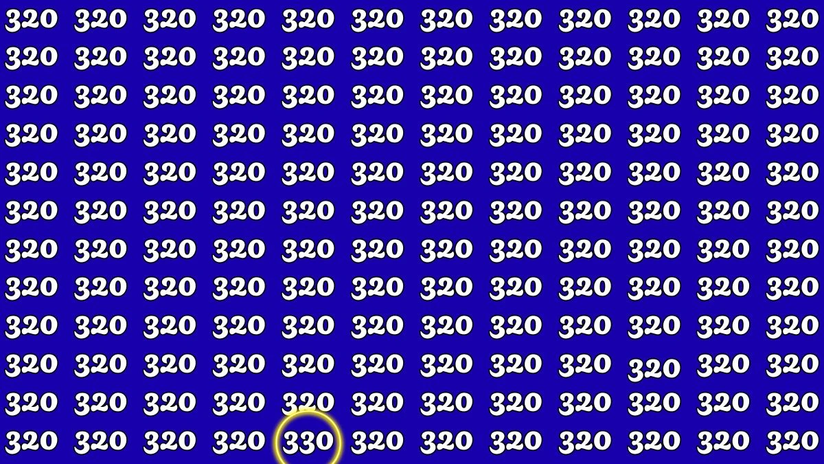 Optical Illusion 7 Seconds Challenge: Only People with Eagle Eyes Can spot the Number 330