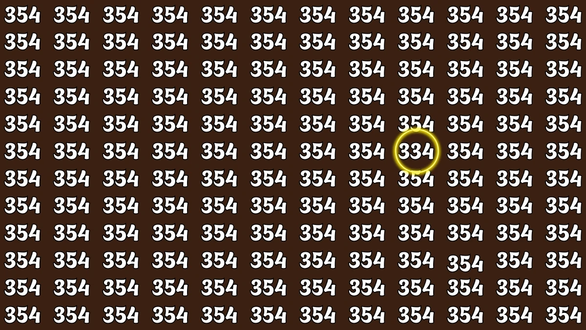 Optical Illusion 7 Seconds Challenge: Only People with Eagle Eyes Can spot the Number 334