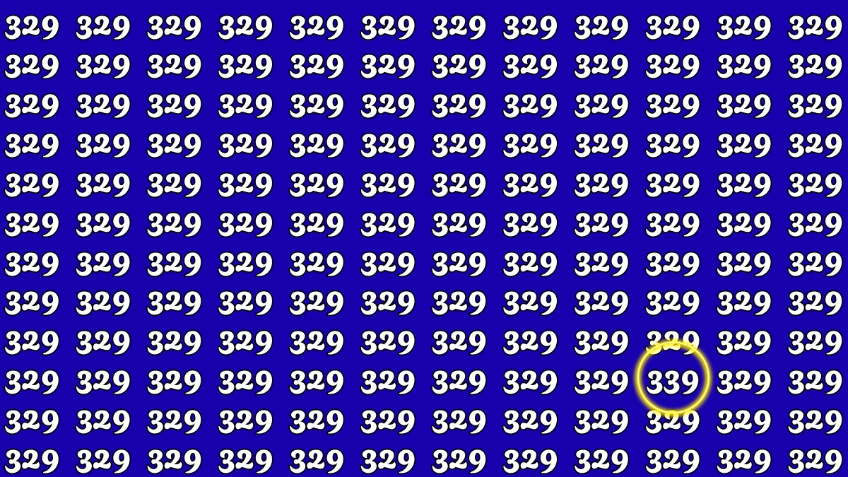 Optical Illusion 7 Seconds Challenge: Only People with Eagle Eyes Can spot the Number 339