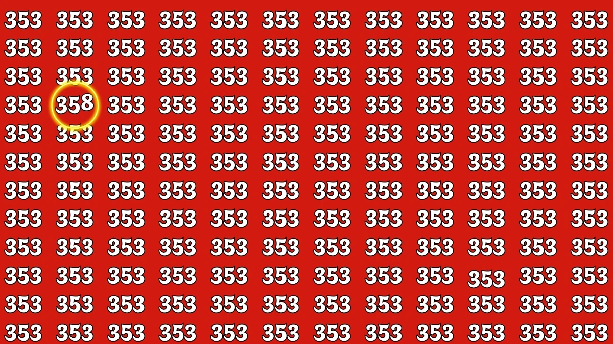 Optical Illusion 7 Seconds Challenge: Only People with Eagle Eyes Can spot the Number 358