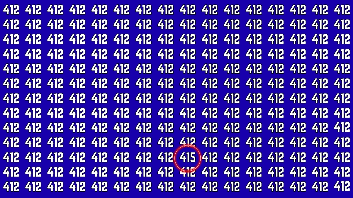 Optical Illusion 7 Seconds Challenge: Only People with Eagle Eyes Can spot the Number 415