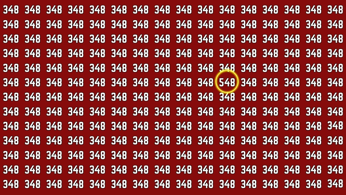 Optical Illusion 7 Seconds Challenge: Only People with Eagle Eyes Can spot the Number 548