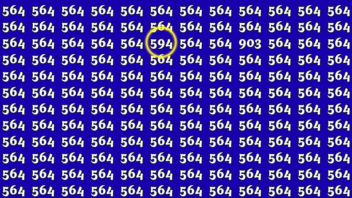 Optical Illusion 7 Seconds Challenge: Only People with Eagle Eyes Can spot the Number 594