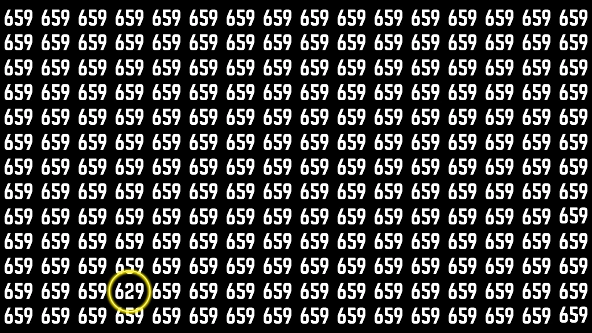 Optical Illusion 7 Seconds Challenge: Only People with Eagle Eyes Can spot the Number 629s
