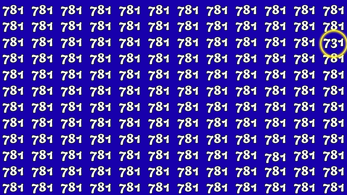 Optical Illusion 7 Seconds Challenge: Only People with Eagle Eyes Can spot the Number 731
