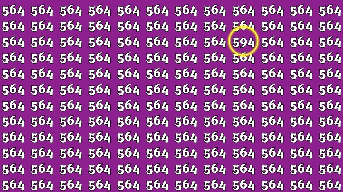 Optical Illusion 8 Seconds Challenge: Only People with Eagle Eyes Can spot the Number 594