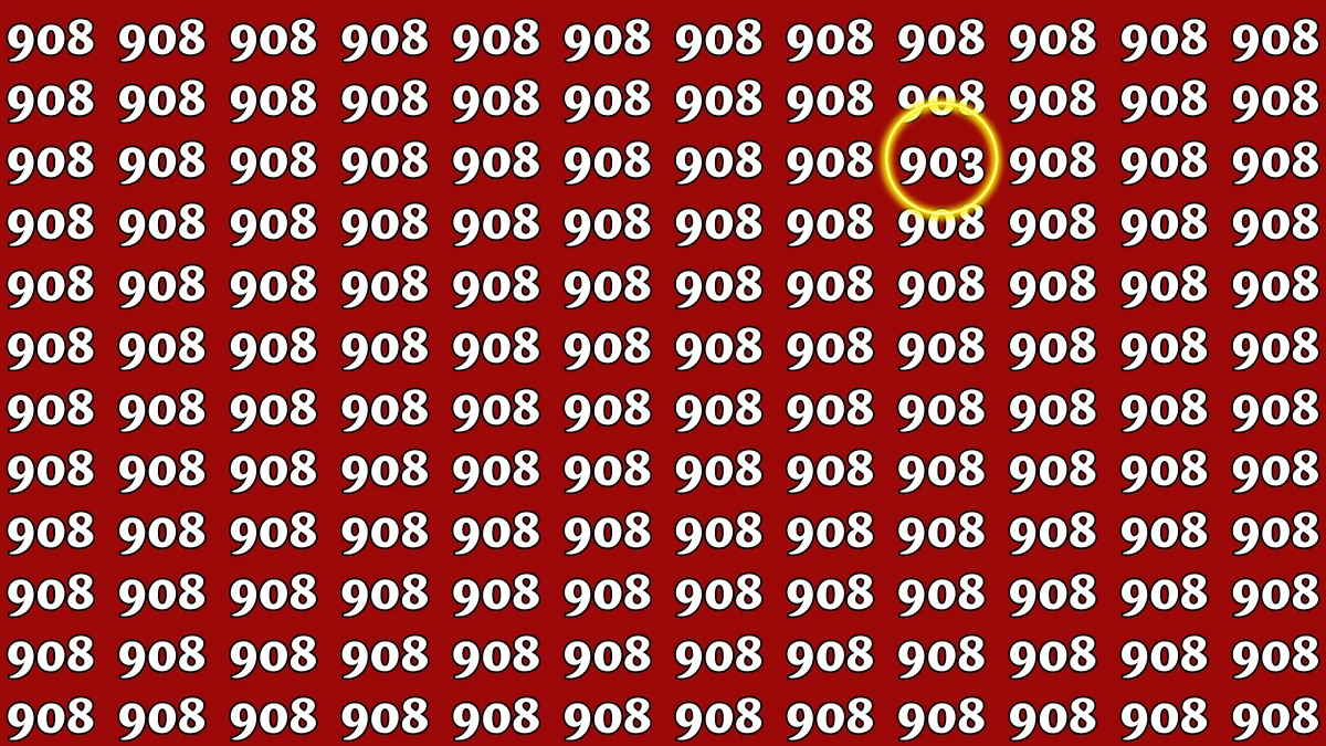 Optical Illusion 8 Seconds Challenge: Only People with Eagle Eyes Can spot the Number 903