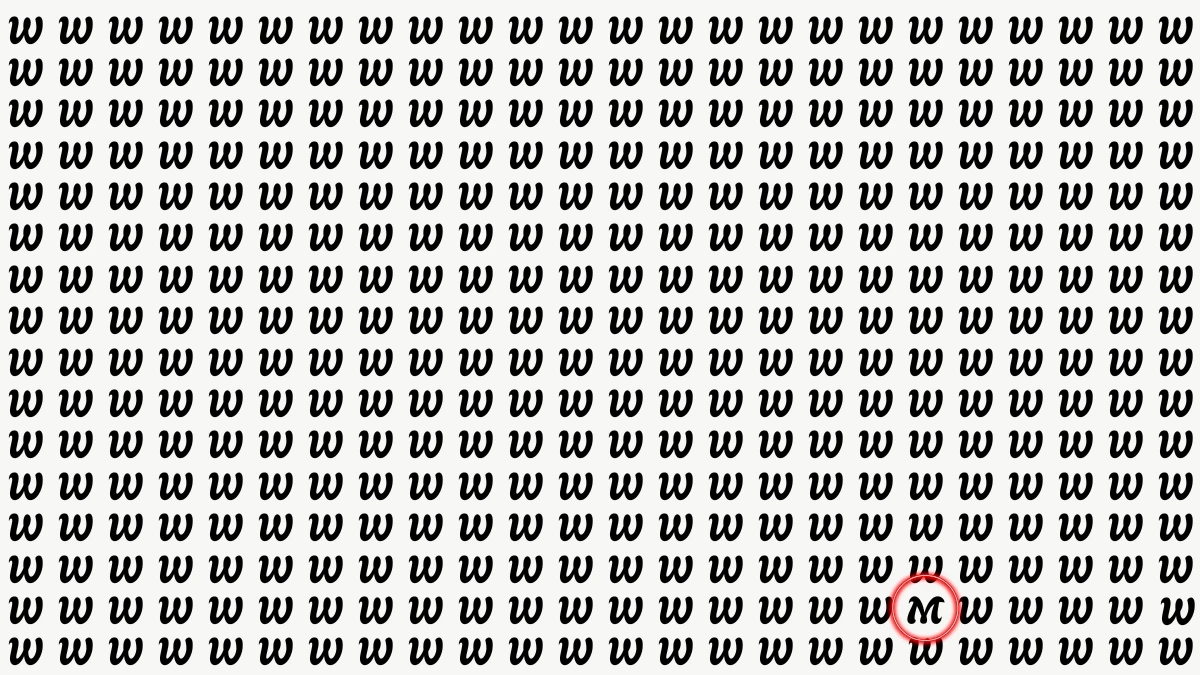 Optical Illusion IQ Test: Are You A Genius? Within 5 Seconds Spot The Letter M among Ws
